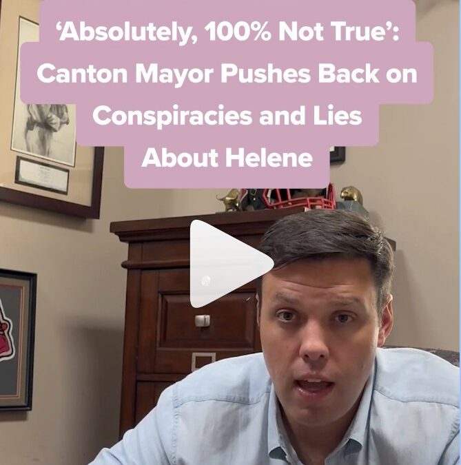VIDEO: Western North Carolina mayor pushes back on conspiracy theories and lies about Helene relief